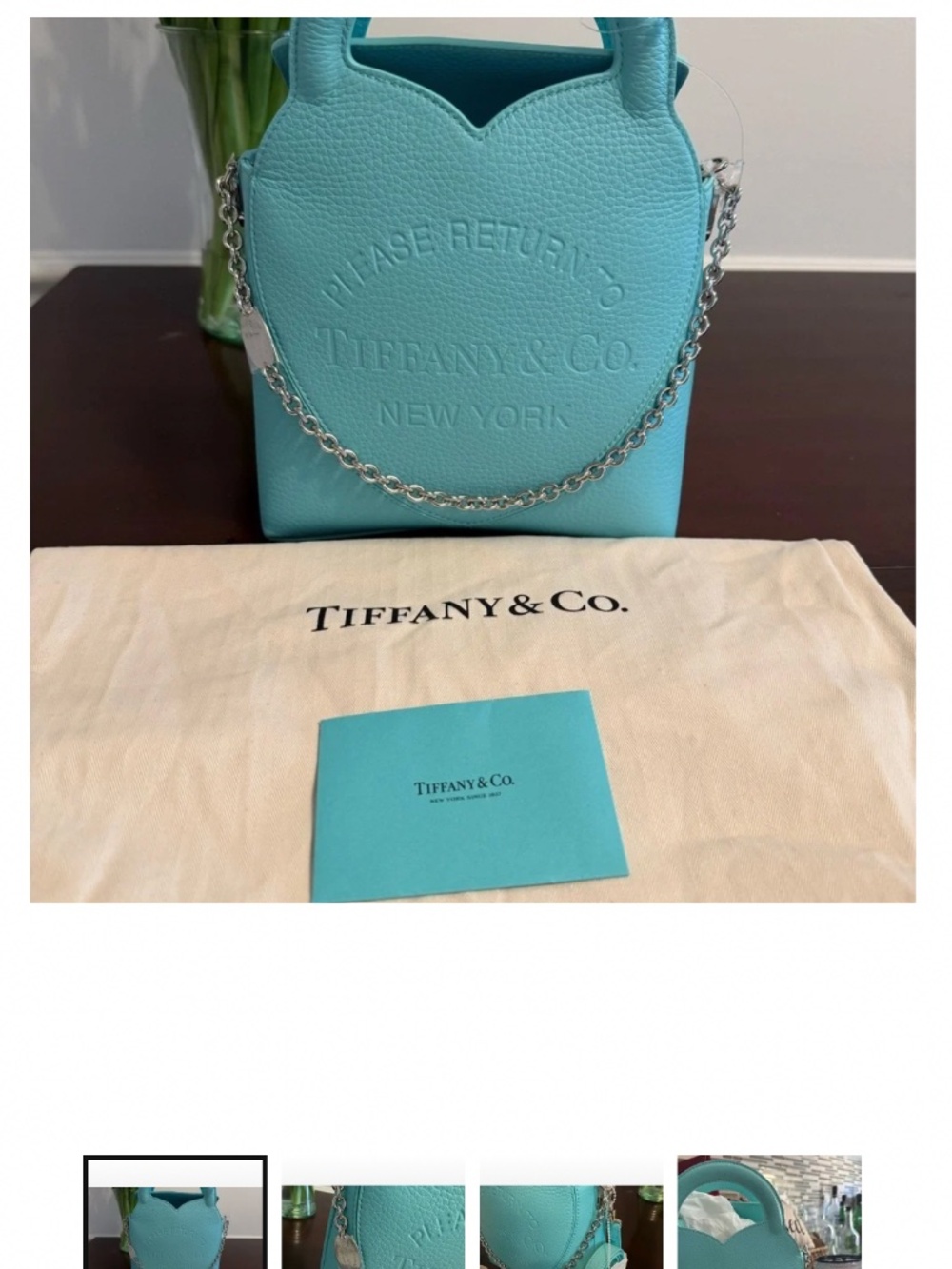 Tiffany & Co. Blue Leather Bag
